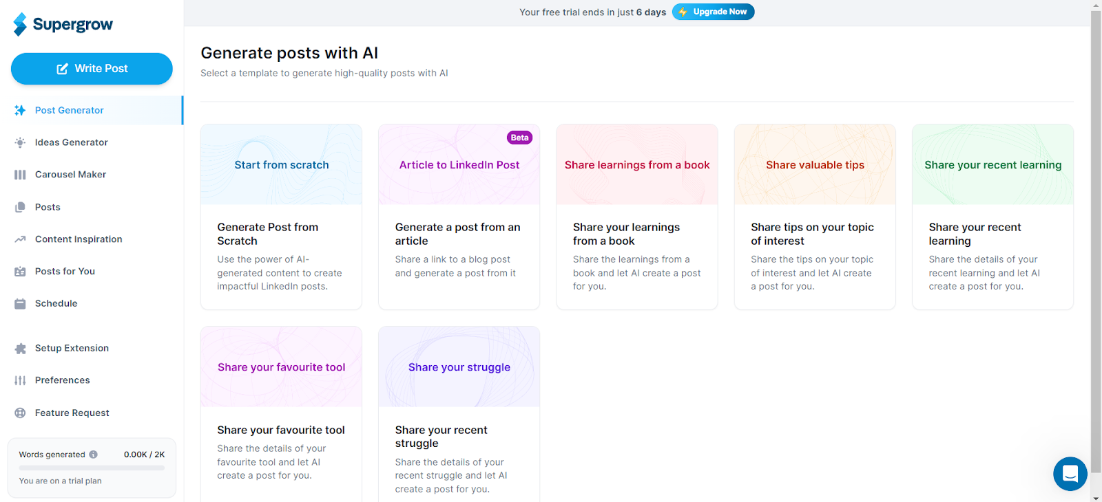 Conoce SuperGrow: una herramienta potenciada por IA para hacer crecer tu marca personal en LinkedIn